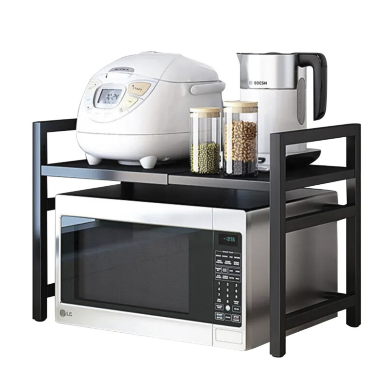 Estante organizador para microondas NEGRO