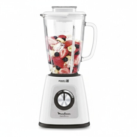 Licuadora Moulinex Blendforce, Jarra Vidrio + Vaso, 800w, Color blanco. Licuadora Moulinex Blendforce, Jarra Vidrio + Vaso, 800w, Color blanco.