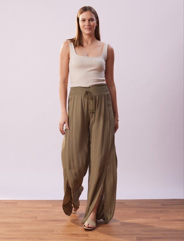 Pantalon Wide Leg Cordel OLIVA