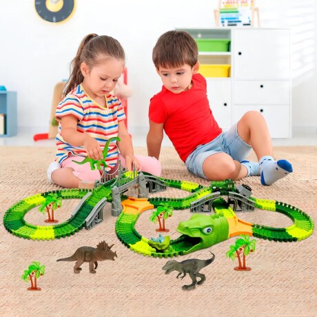 Juguete pista dinosaurio para armar con vehículos y 275 piezas Juguete pista dinosaurio para armar con vehículos y 275 piezas