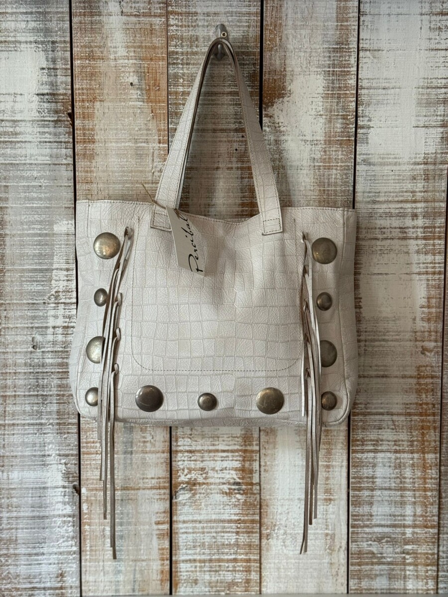 Cartera Ibiza - Croco King Blanco 