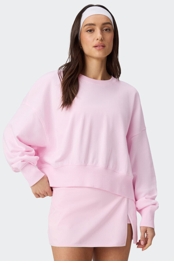 Buzo Fabletics Year Round Terry Crew Rosa