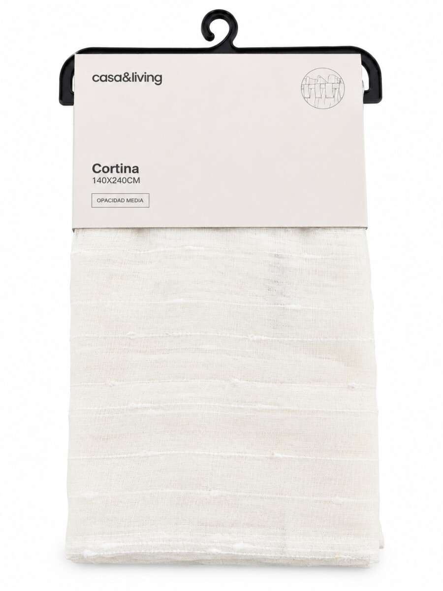CORTINA CON ENGANCHE - CRUDO 