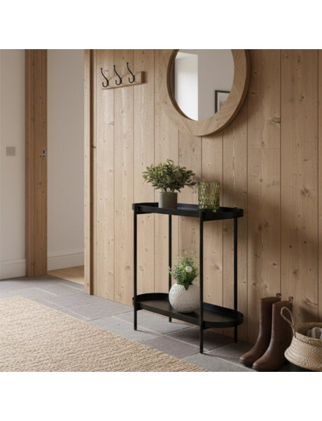 CONSOLA 2 NIVELES 54X25X56CM METAL NEGRO CONSOLA 2 NIVELES 54X25X56CM METAL NEGRO