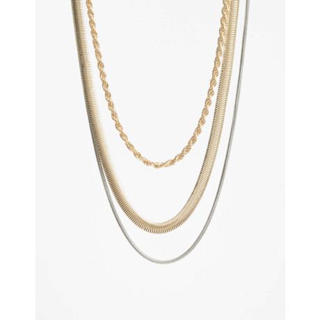 Set De Collares Biplating Dorado