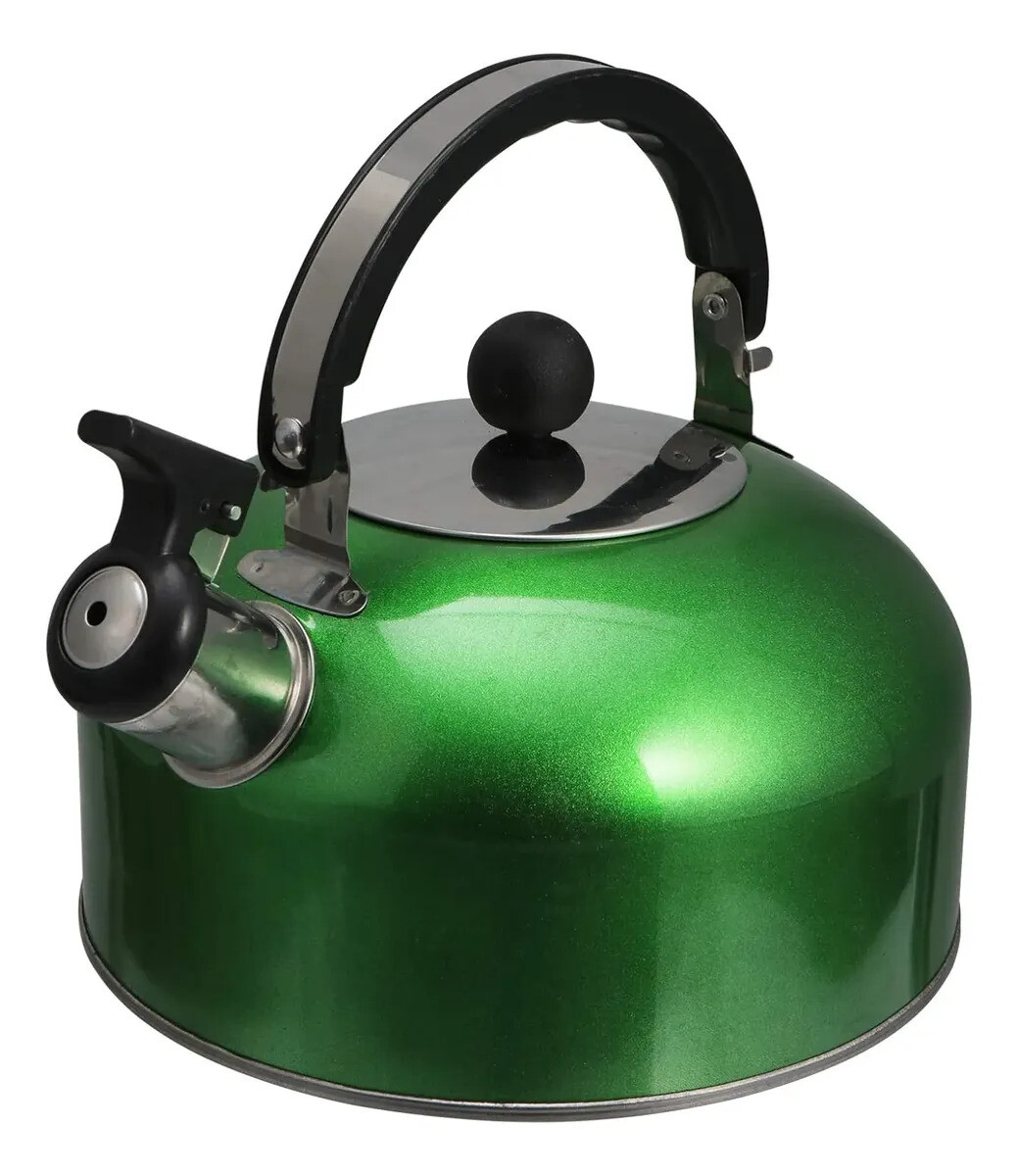 Caldera Pava de 3 Lts Acero Inoxidable De Colores - VERDE 
