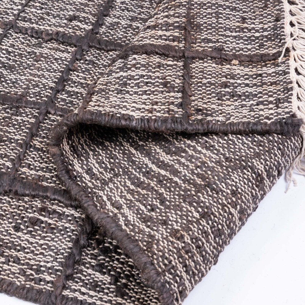 ALFOMBRA PALS YUTE CAMEL/NEGRO