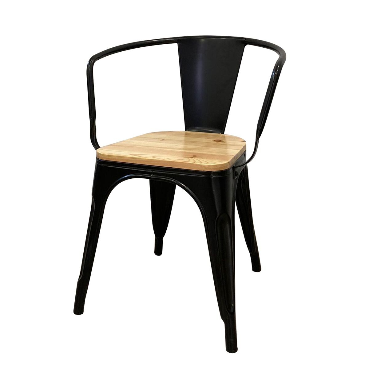 Butaca Tolix Asiento de Madera 