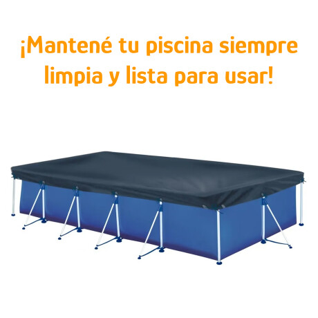 Cobertor P/Piscina Rectangular 7600L 4,72x2,36m de PVC Mor Azul