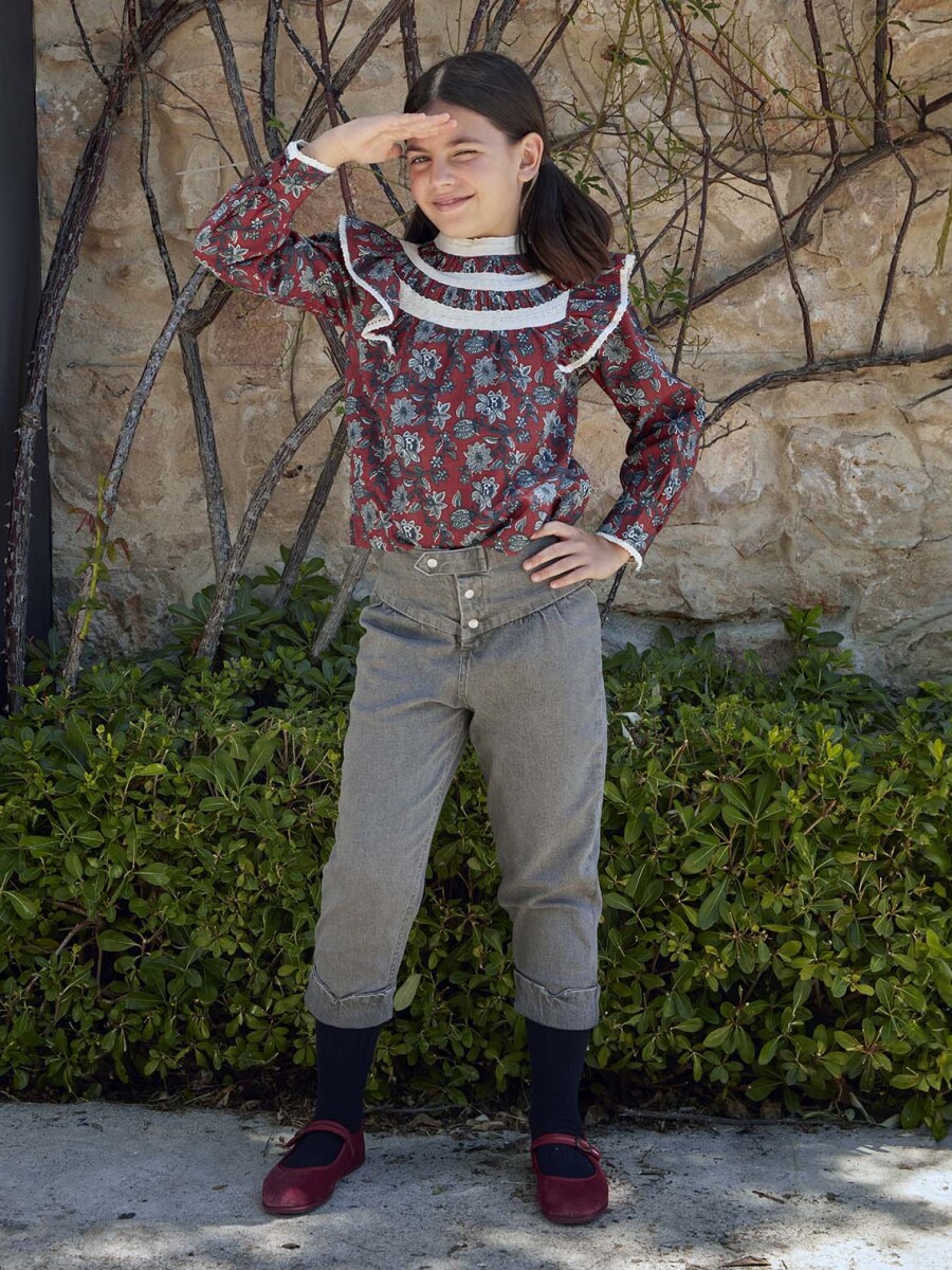 Pantalon Vaquero Gris Oscuro