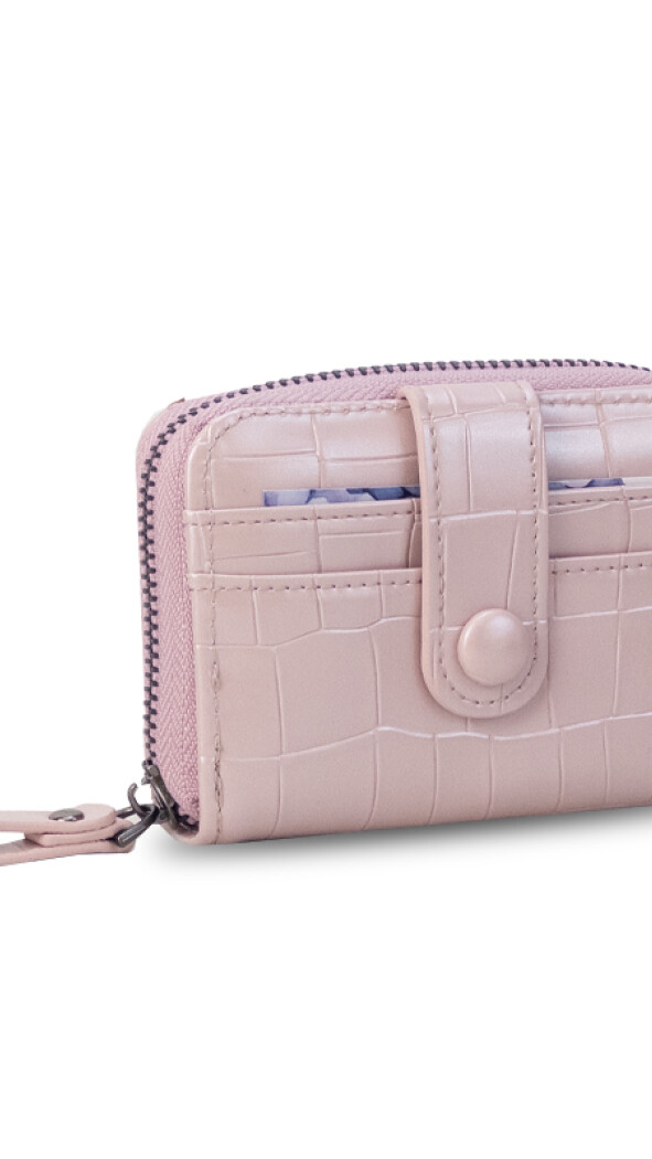 TARJETERO IRINA CROCO ROSA MAUVE