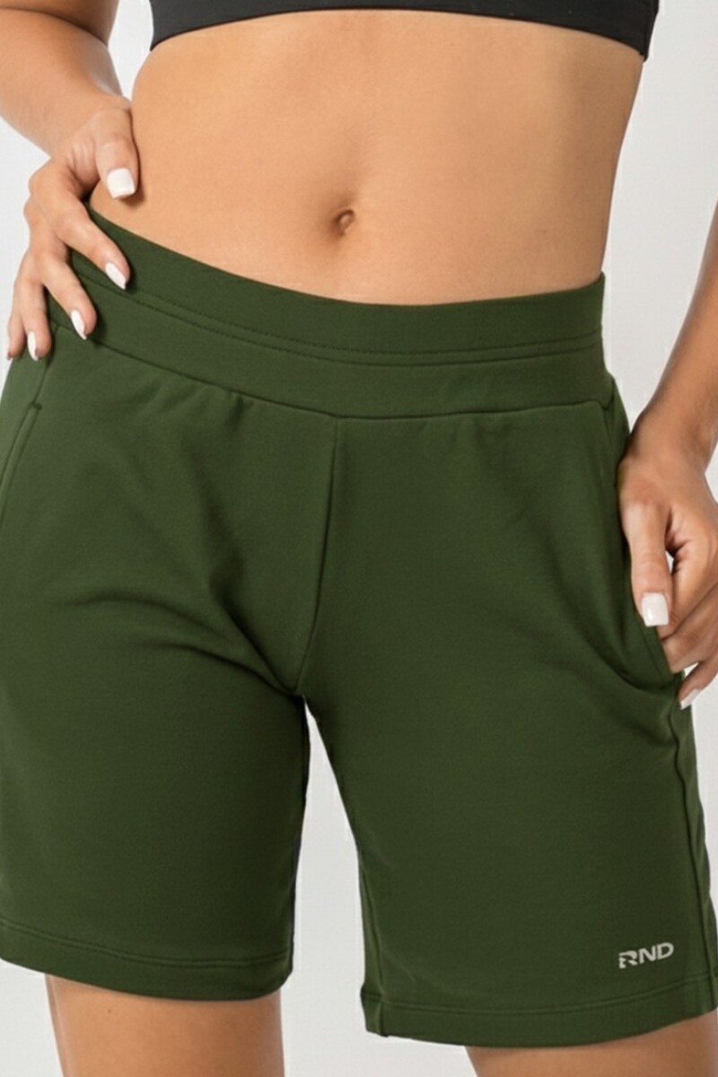 Short de Terry. Verde Musgo