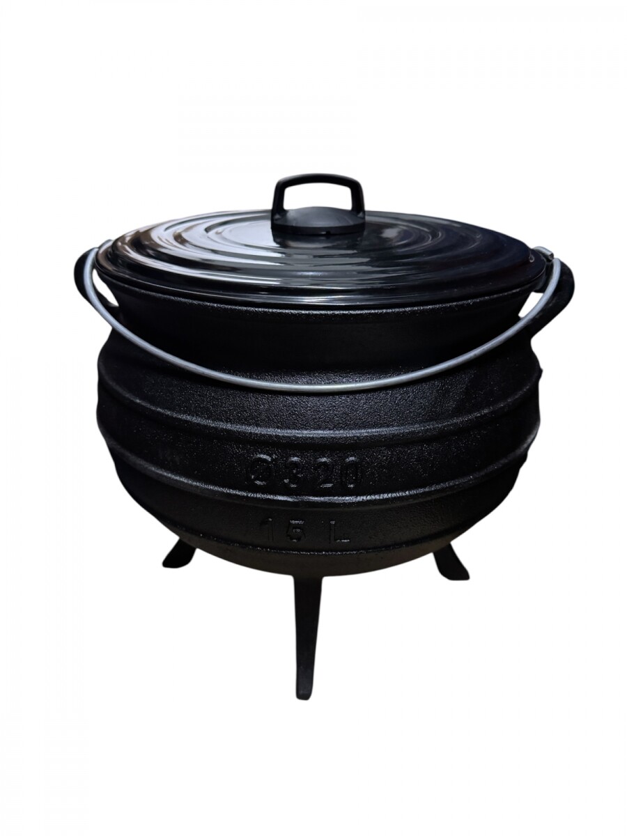 OLLA DE HIERRO FAIRES 15 LTS C/TAPA DE ALUMINIO, 4 PATAS. 