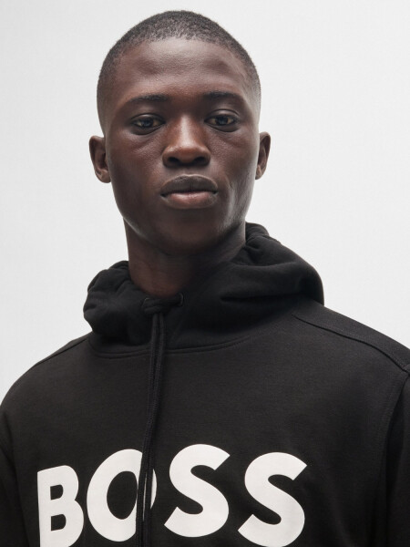 BOSS - Canguro de algodón con logo, SULLIVAN Negro