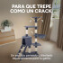 Rascador Torre 5 Niveles En Felpa Y Sisal Para Gato Juego Color Variante Gris Oscuro