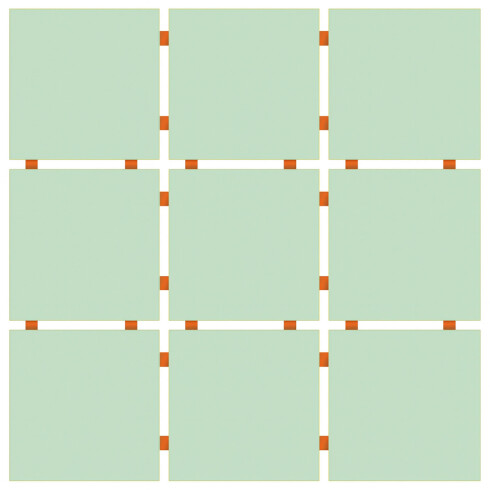 30.3X30.3 REVESTIMIENTO EN MALLA DE PIEZAS 10X10 ACQUA GAMAS DE VERDE