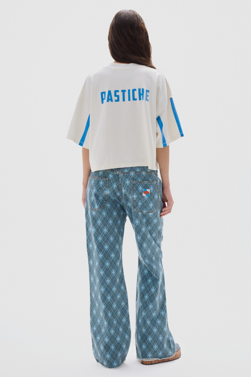 Jean Vaquero Print Blue