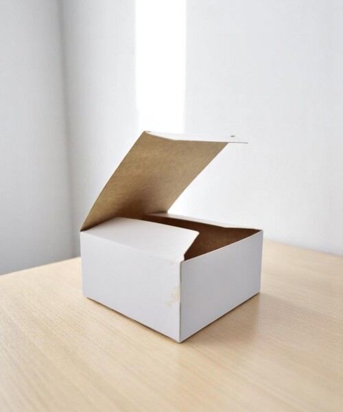 Caja flexi plegable 10x10x05 cm. BLANCO