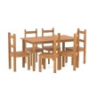 Juego Comedor 6 Sillas Red Natural Cera Juego Comedor 6 Sillas Red Natural Cera