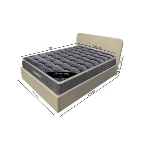 Sommier Baul 2 Plazas Hamptons Silver Con Respaldo Sommier Baul 2 Plazas Hamptons Silver Con Respaldo