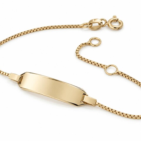 Pulsera con placa Oro 18 Kt Pulsera con placa Oro 18 Kt