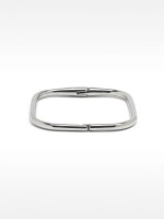 Pulsera Rígida Cuadrada - Acero Inoxidable plateado