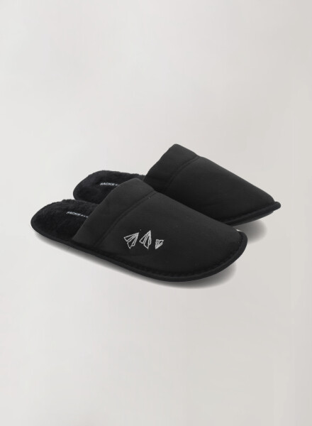 Pantufla plane Negro