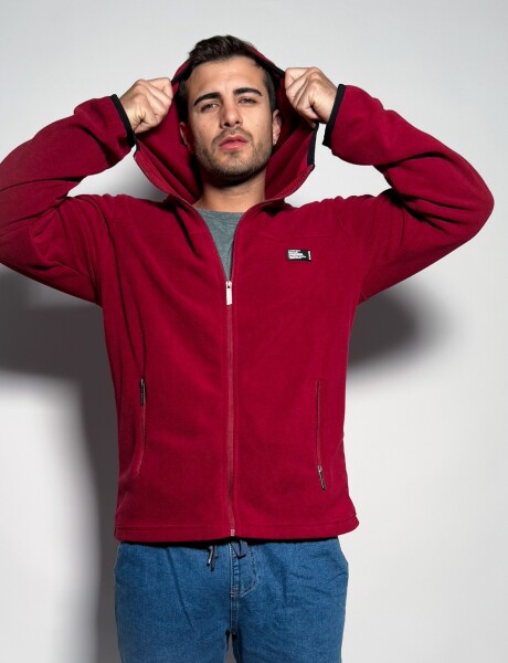 Campera de micropolar con capucha Tadeo Bordo