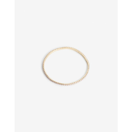 Pulsera Elástica Strass Color Dorado