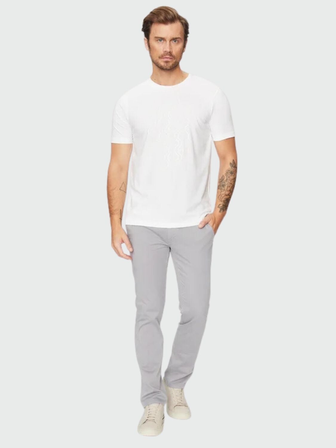Hugo Boss -Remera de algodón, regular fit, TEE 5 Blanco