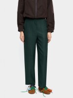 Pantalones Con Efecto Arrugado verde
