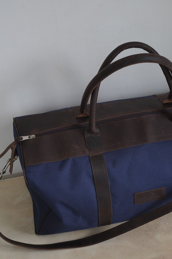 Bolso Sport XL Chocolate / Azul