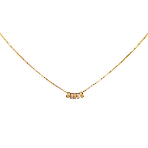 Conjunto Tricolor-Oro bajo-Sin piedra-CJ8031 Sinpiedra