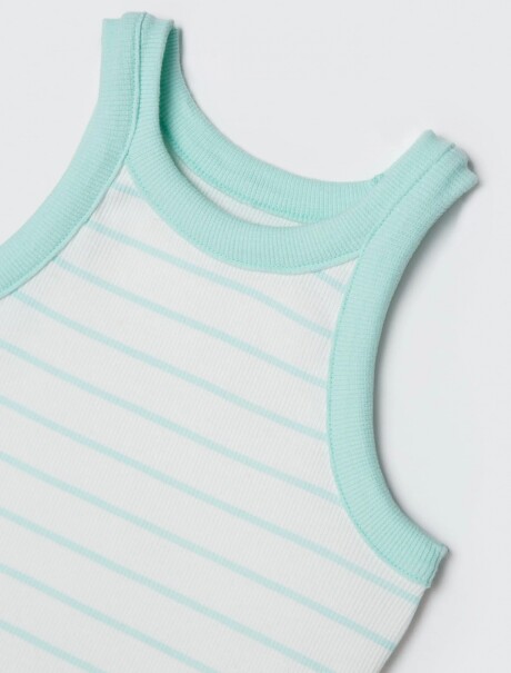 MUSCULOSA INFANTIL A RAYAS VERDE