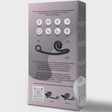 SVibe Snail CURVE with Clitoral Stimulator - Black SVibe Snail CURVE with Clitoral Stimulator - Black