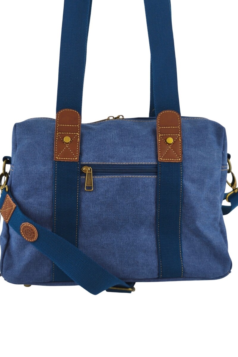 Bolso cartera de lona Azul
