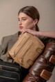 Bandolera varios cierres Beige