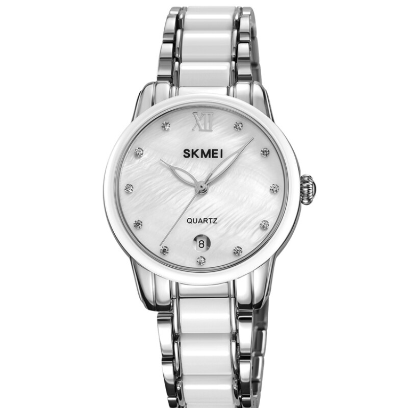 Reloj Skmei 2175SI Mujer Analógico Plateado con Detalles Blancos Reloj Skmei 2175si Mujer Analógico Plateado Con Detalles Blancos