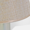 LAMPARA BEIGE/PLATA P/MESA 37X22CM Unica