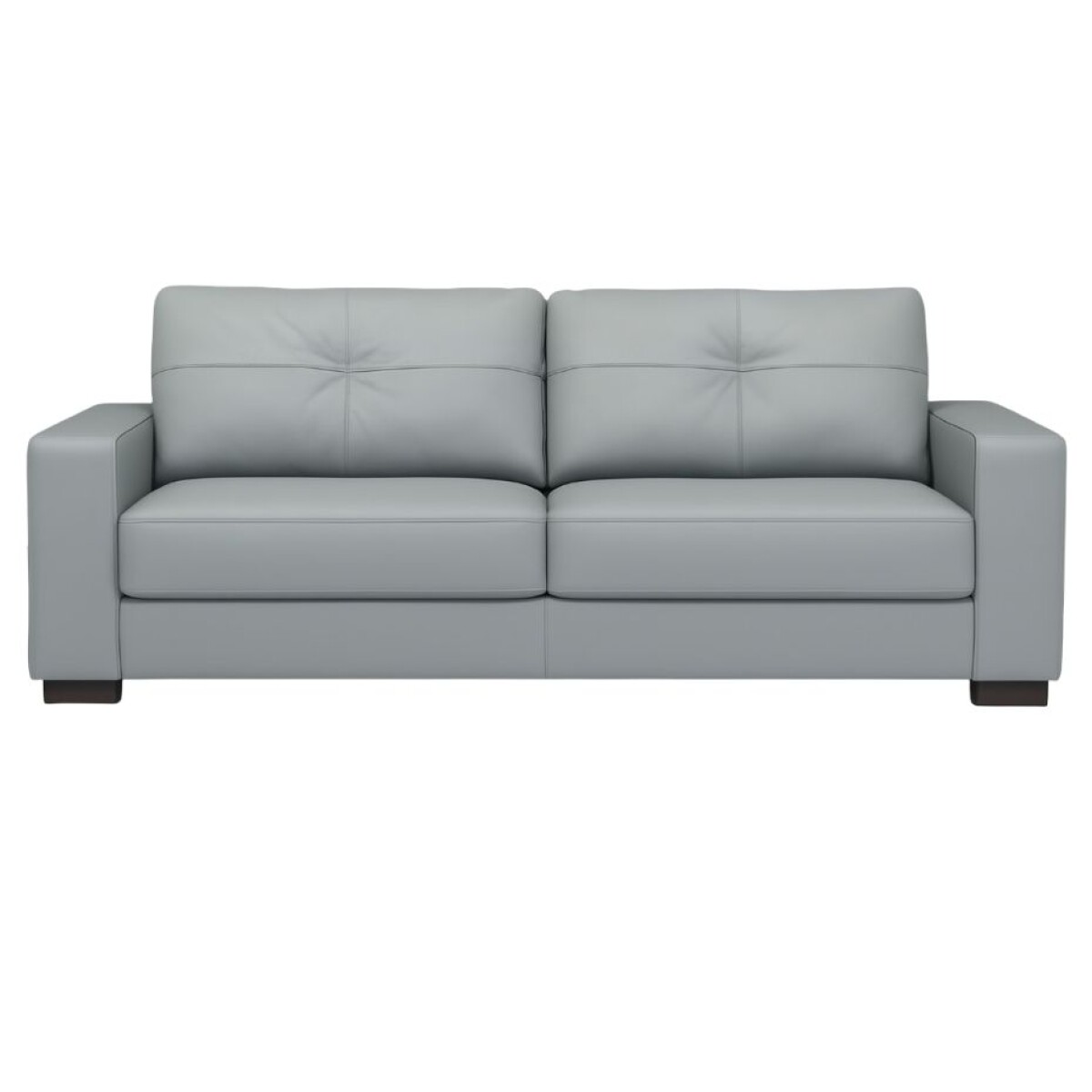 SOFA 100% CUERO - 3 CUERPOS - MODELO DOMINI - GRIS 