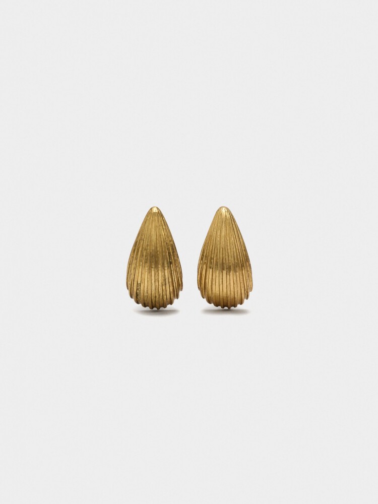 Pendientes Alargados Con Rayas dorado