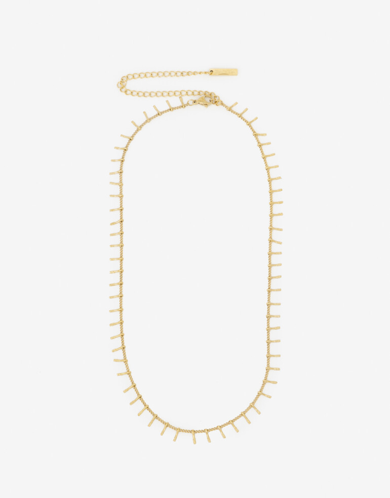 Collares Cortos Metal Collar Corto De Acero - Dorado