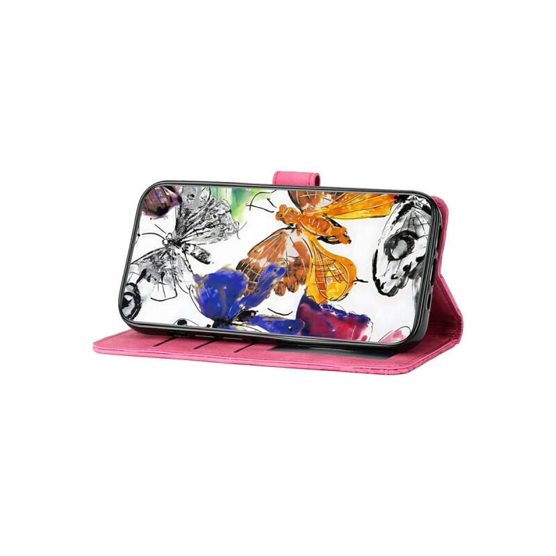 Flip cover para Honor X9c diseño mariposas color rosa Flip Cover Para Honor X9c Diseño Mariposas Color Rosa