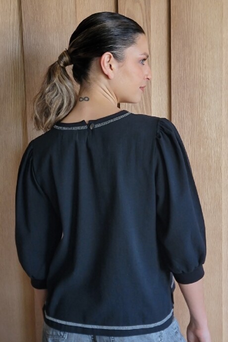 Remera Rose Tusor Negro