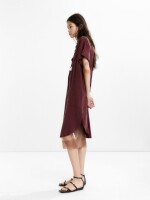 Vestido Camisero 100% Lyocell burdeos