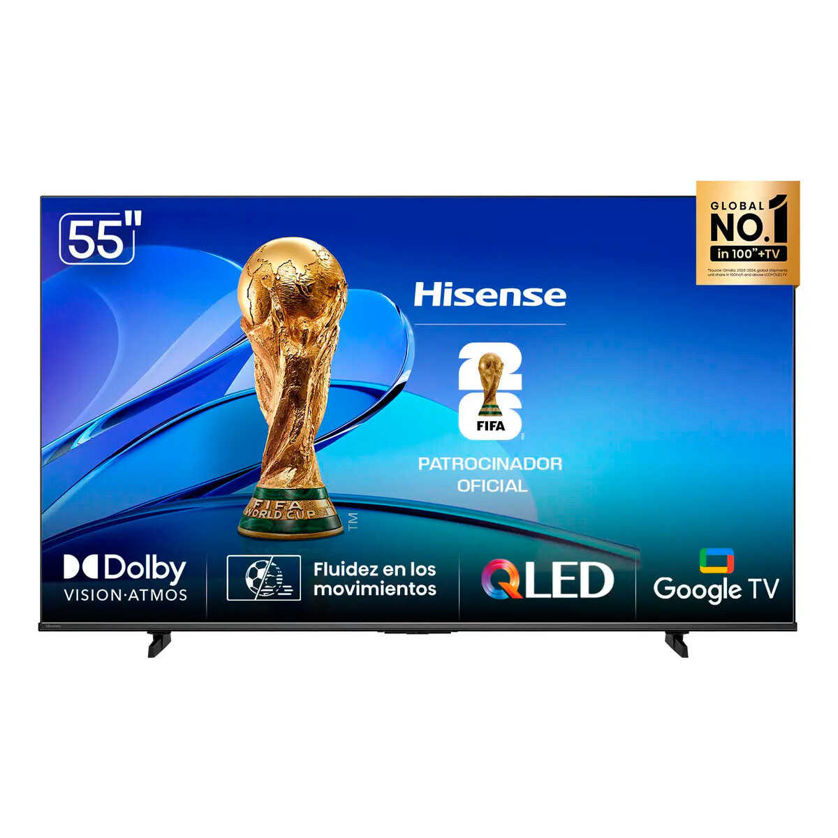 SMART TV HISENSE 55” UHD 4K QLED Google TV 55Q6NQ - N/A 