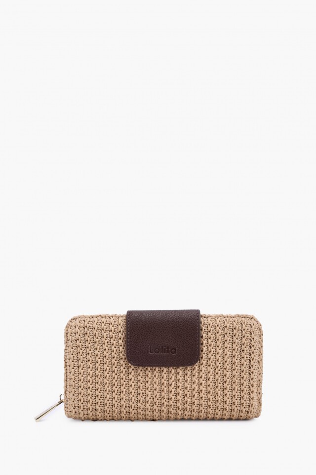 Billetera rafia chocolate