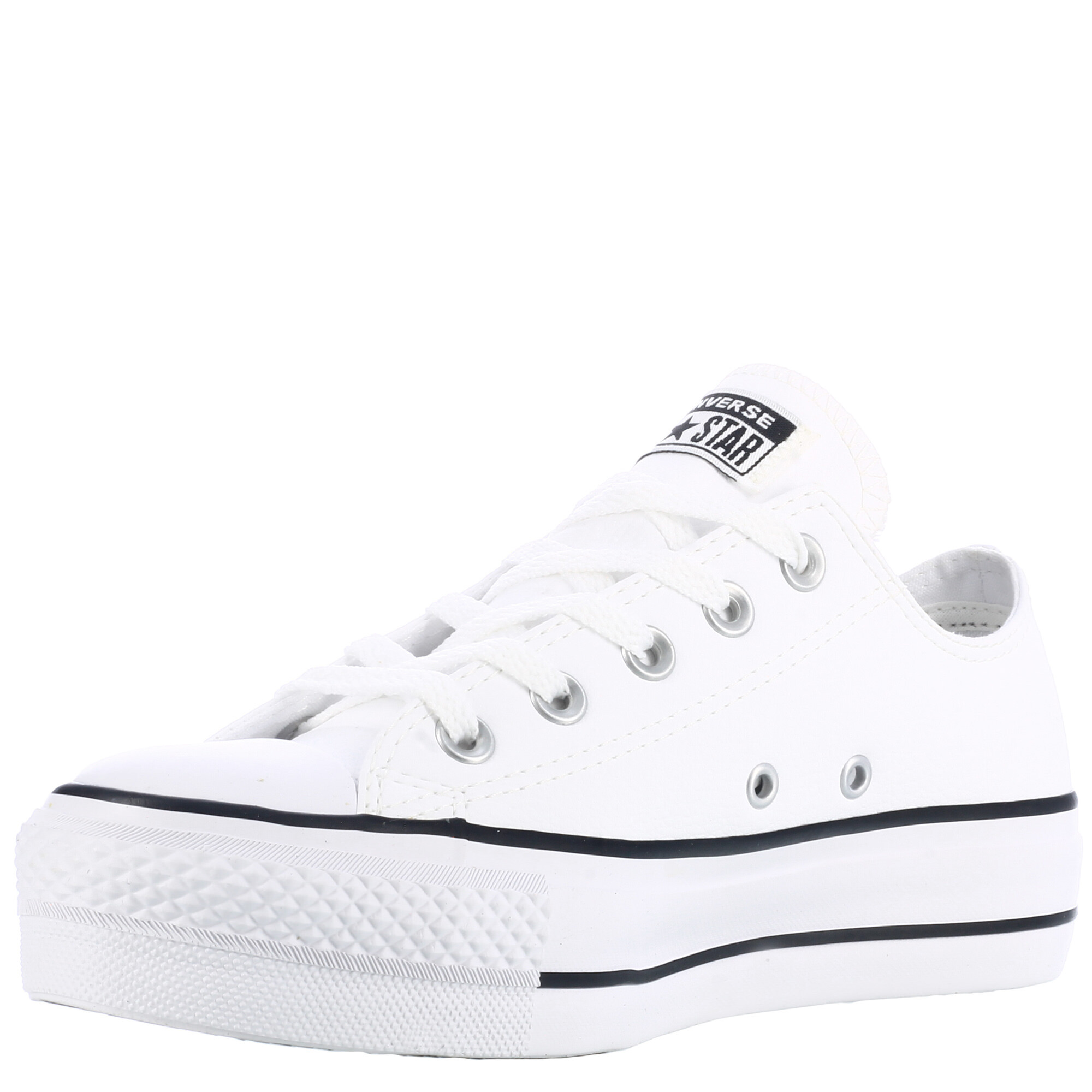 Championes Unisex Converse All Star Plataforma Chuck Taylor Lift Blanco Negro Stadium Sport