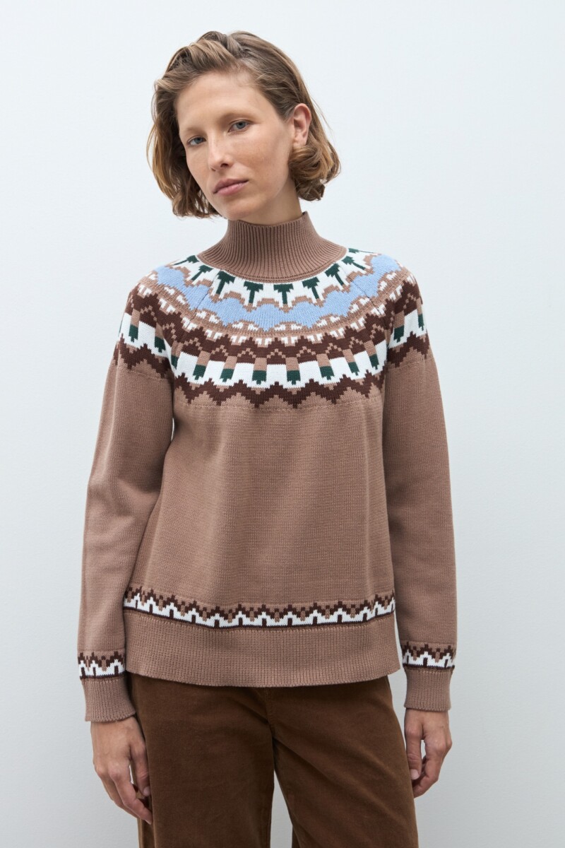 Polera bariloche tostado melange