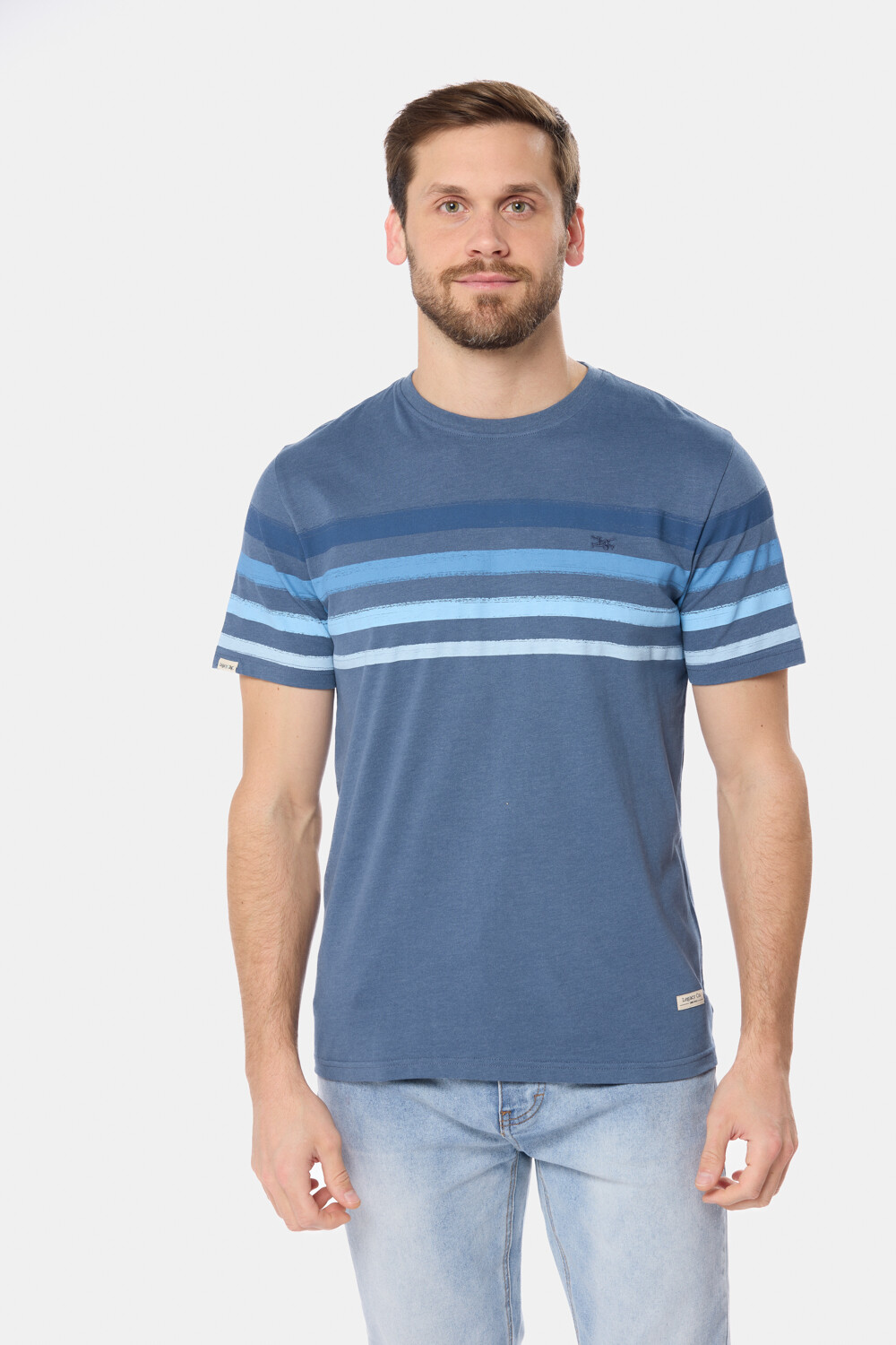 REMERA RAYADA Piedra